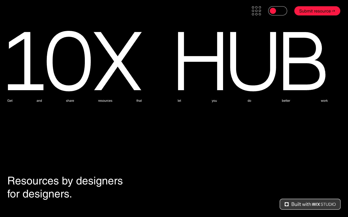 10X HUB Original Interface Artifact